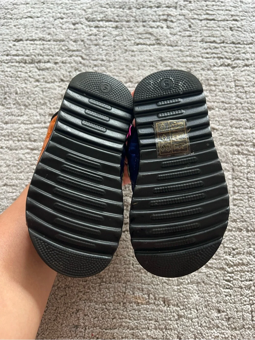 Kurt Geiger Toddler Mini Orson Multicolor Quilted Strap Leather Sandals